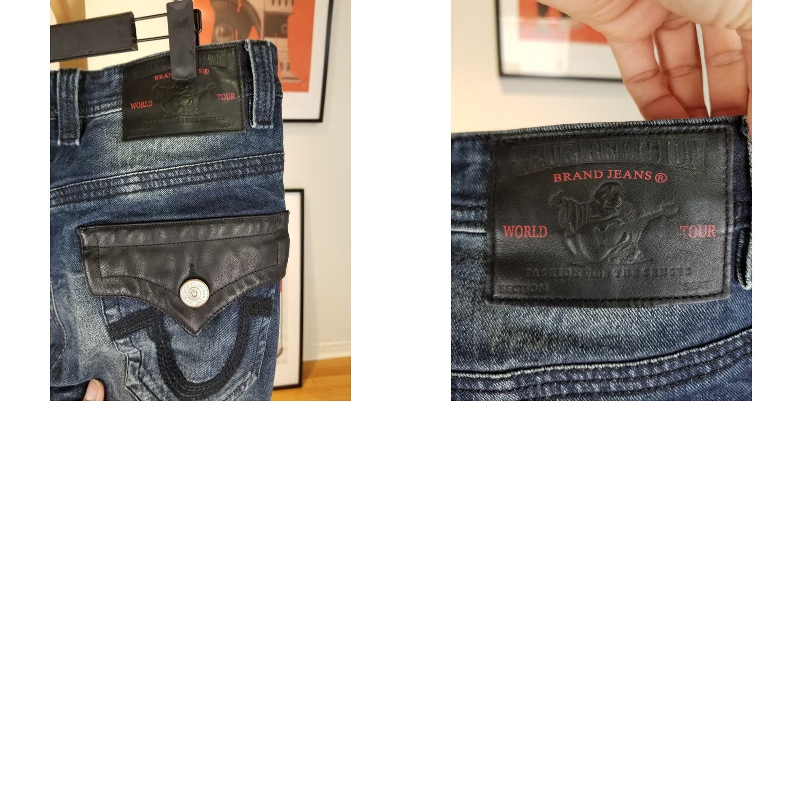 True Religion TRUE RELIGION Ricky Jeans SZ 32 Base Straight Jeans Men Blue 30in Inside Leg 40in Outside Leg Mens Size US 32 / EU 48 - 8 Thumbnail