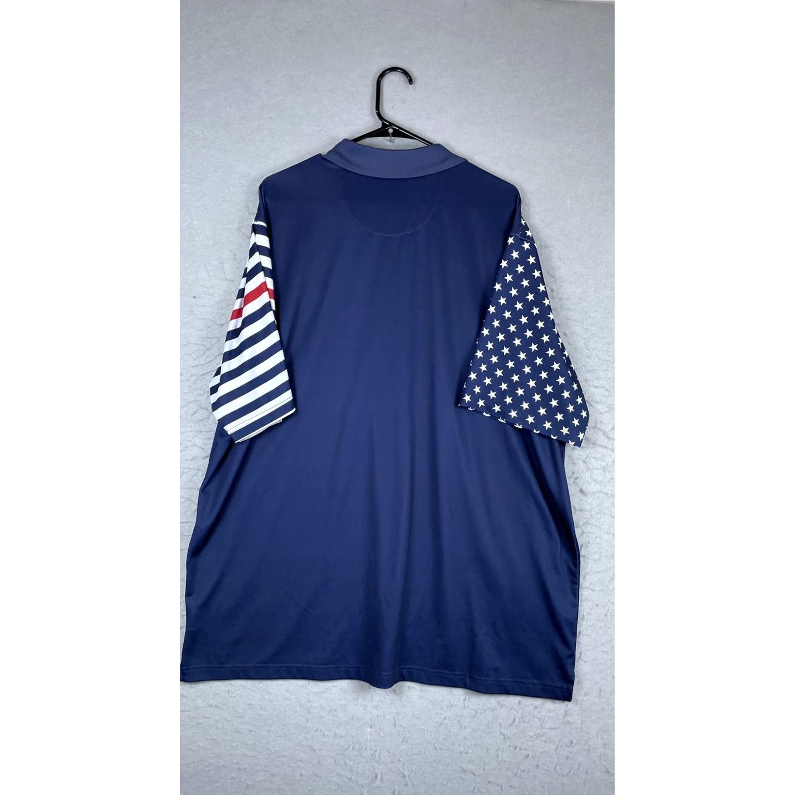 Vintage Walter Hagen Polo Shirt Mens 2XL Blue Stars Stripes 11 Majors Golf Border Cup Polo Shirt Mens 2XL Blue Stars Stripes 11 Majors Golf Border Cup Size US XXL / EU 58 / 5 - 7 Thumbnail