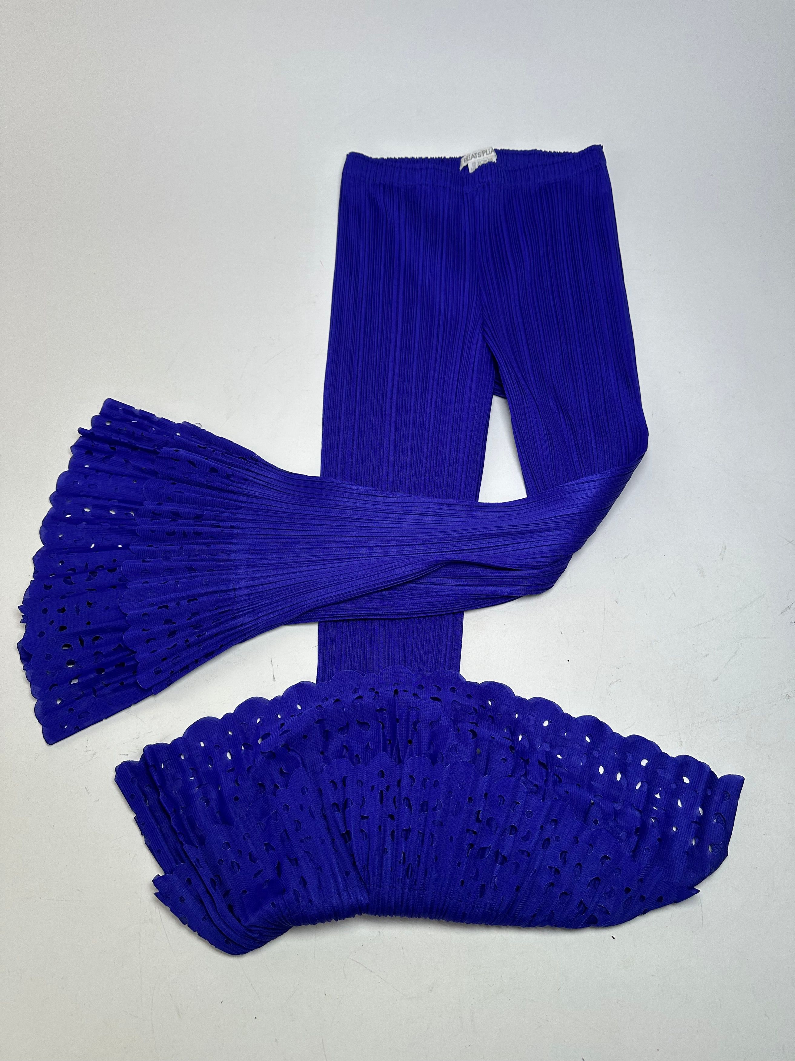 Issey Miyake Vintage Plissee Pants Blue Size 27" / US 4 / IT 40 - 1 Thumbnail