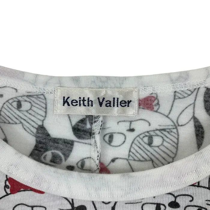 Vintage KEITH VALLER JAPAN Infinity Cat Painting Baggy Tee Shirt Size M / US 6-8 / IT 42-44 - 3 Thumbnail