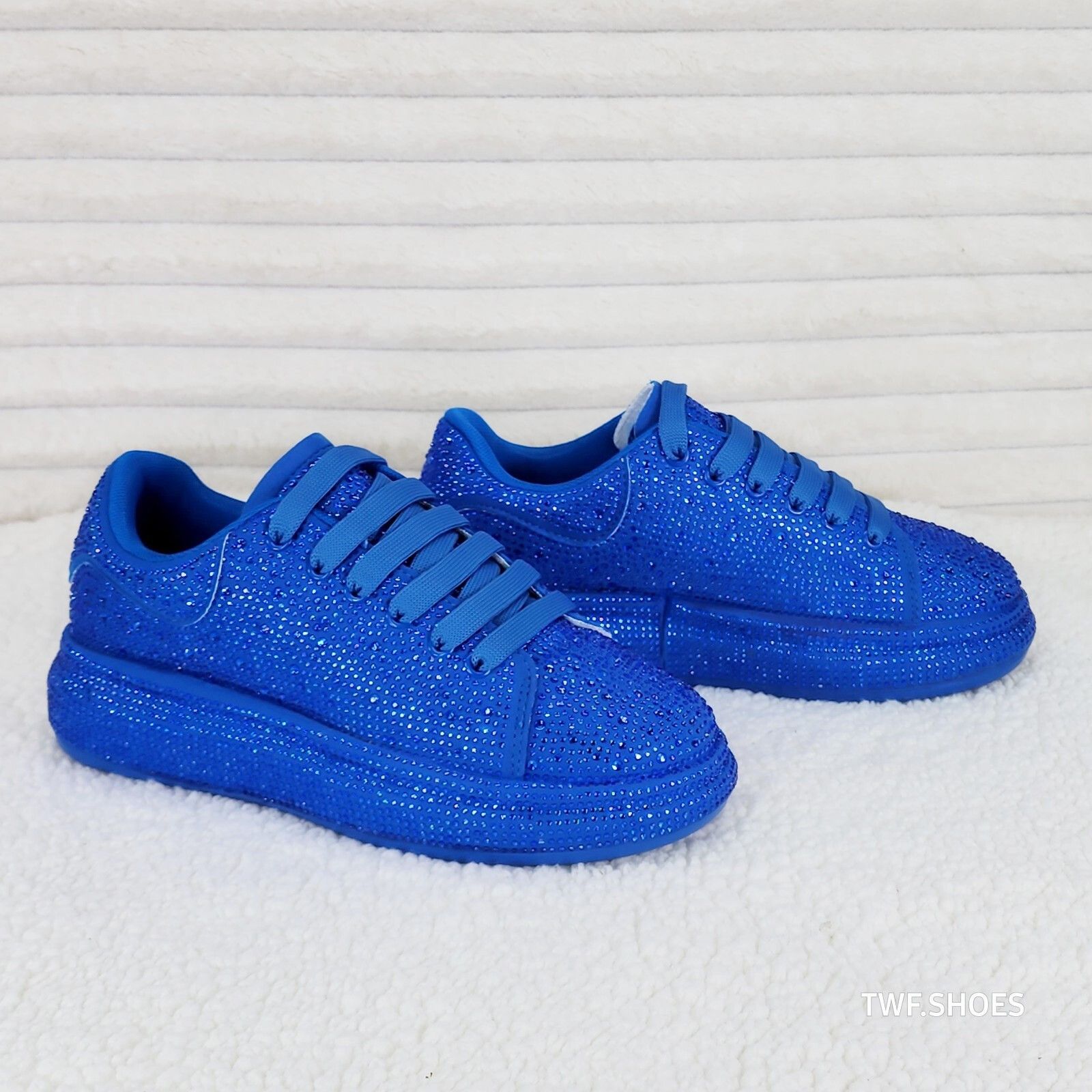 Other Dazzle Cush Iridescent Stone Blue Platform Sneakers Tennis S Size US 6 / IT 36 - 4 Thumbnail