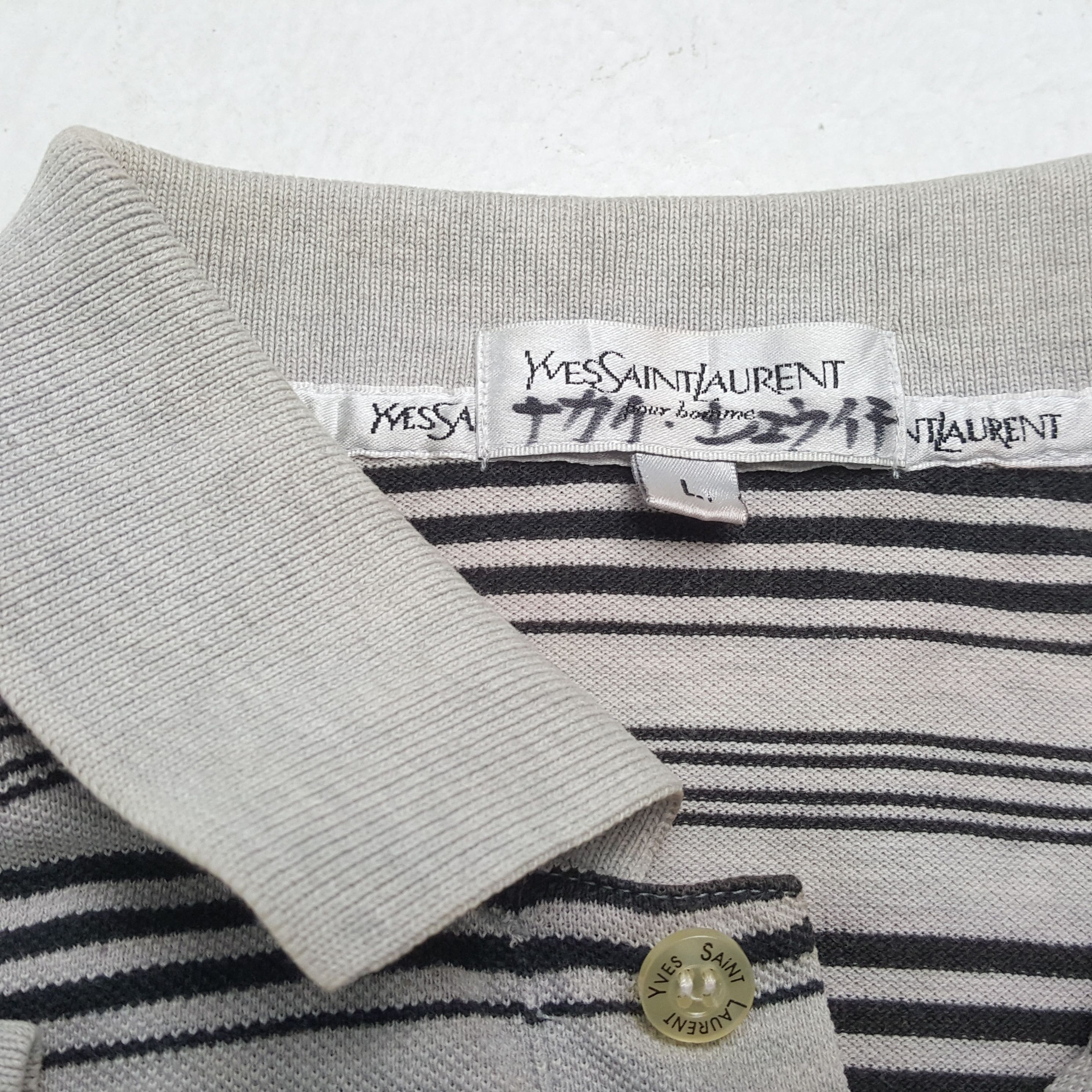 Vintage × Yves Saint Laurent YVES SAINT LAURENT Polos Casual Style Pocket Design Size US L / EU 52-54 / 3 - 7 Thumbnail