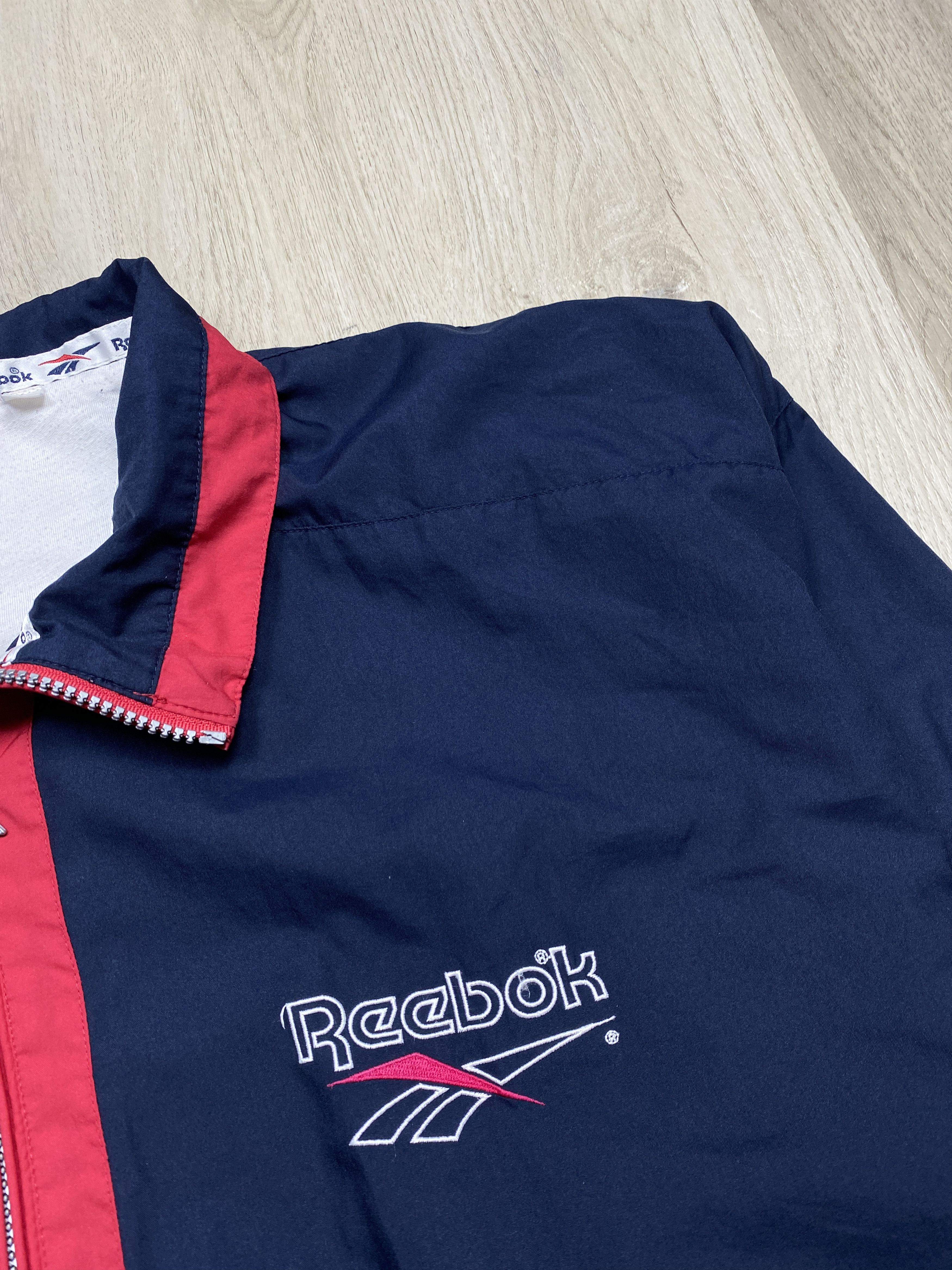 Reebok Reebok Vintage Mens Nylon Track Suit Jacket + Pants Drill Size US 34 / EU 50 - 4 Thumbnail