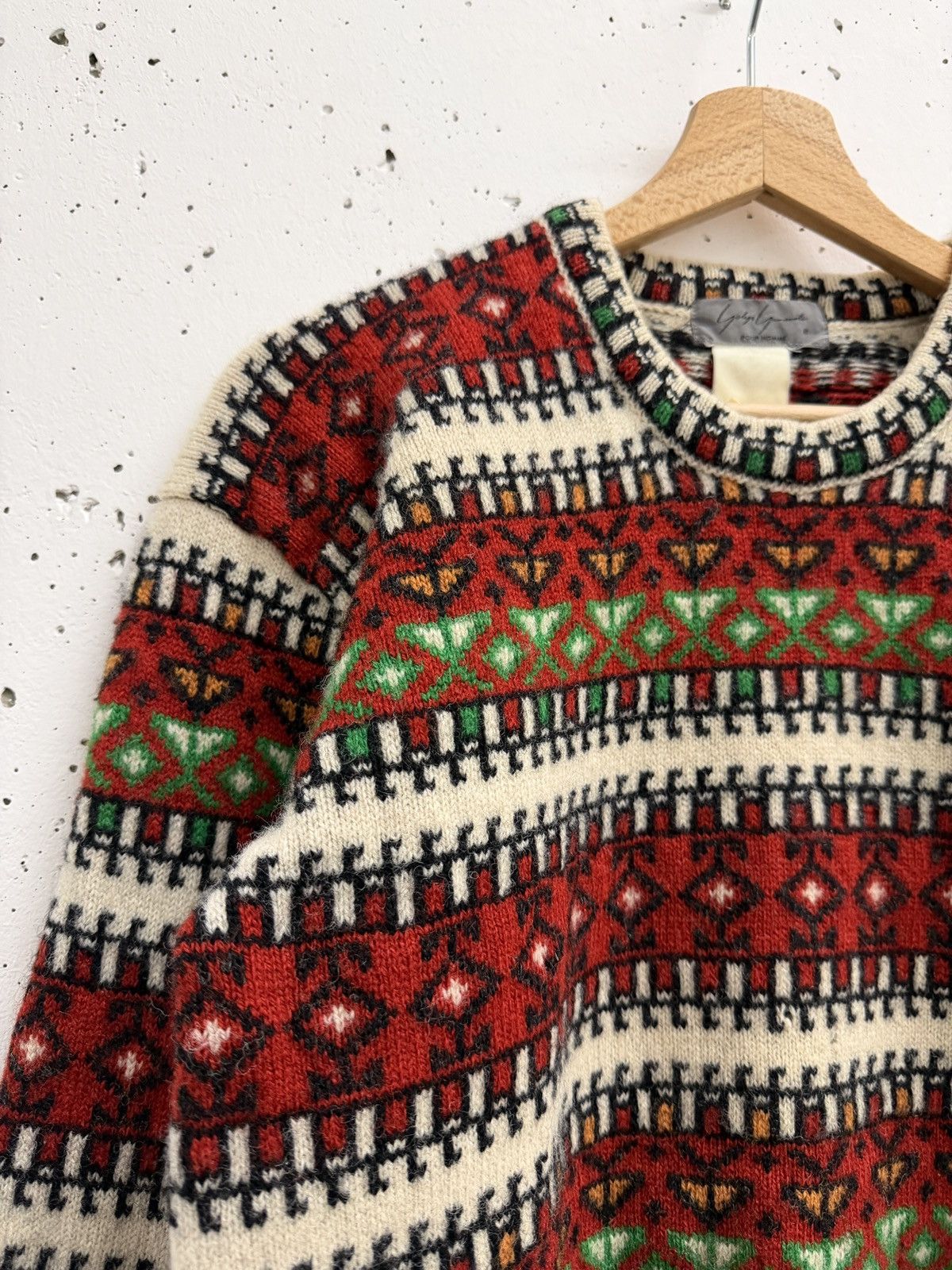 Yohji Yamamoto Yohji Yamamoto Pour Homme AW89 Ethnic Knit Sweater Size US L / EU 52-54 / 3 - 3 Thumbnail