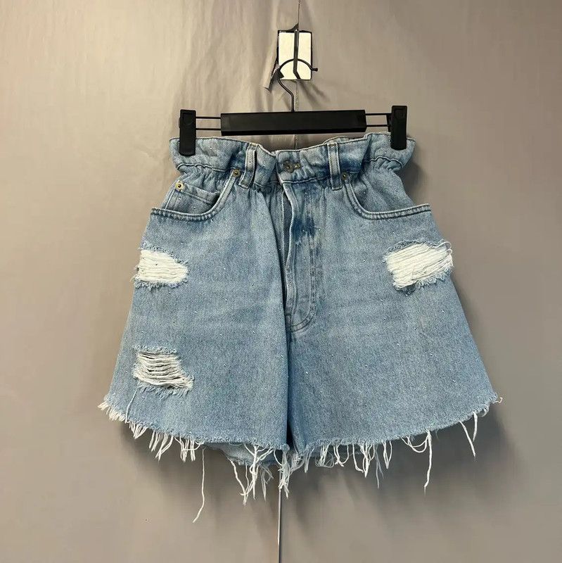 Miu Miu Miu Miu Light Blue Denim Women’s Shorts 0089 Size 23" - 1 Thumbnail