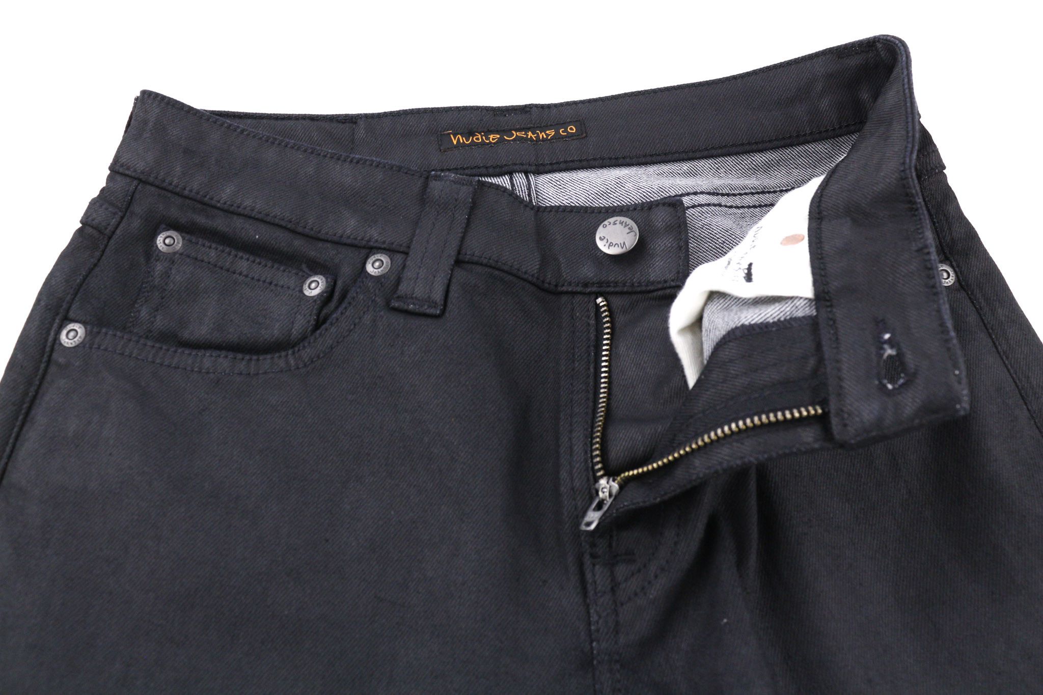 Nudie Jeans SKINNY LIN W28/L32 Black In Black Cotton Jeans 80477 Size US 28 / EU 44 - 4 Thumbnail