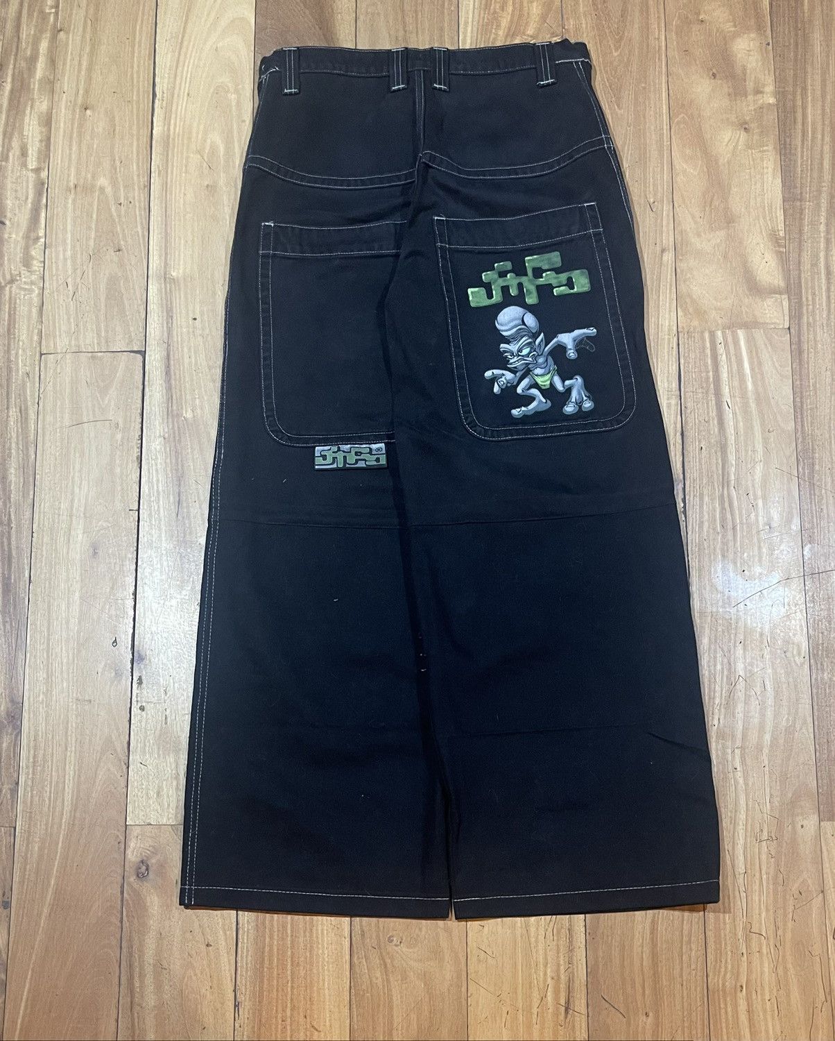 JNCO Vintage black Jnco trog 34x30 Jeans Y2K surfwear SK8 Size US 34 / EU 50 - 1 Thumbnail