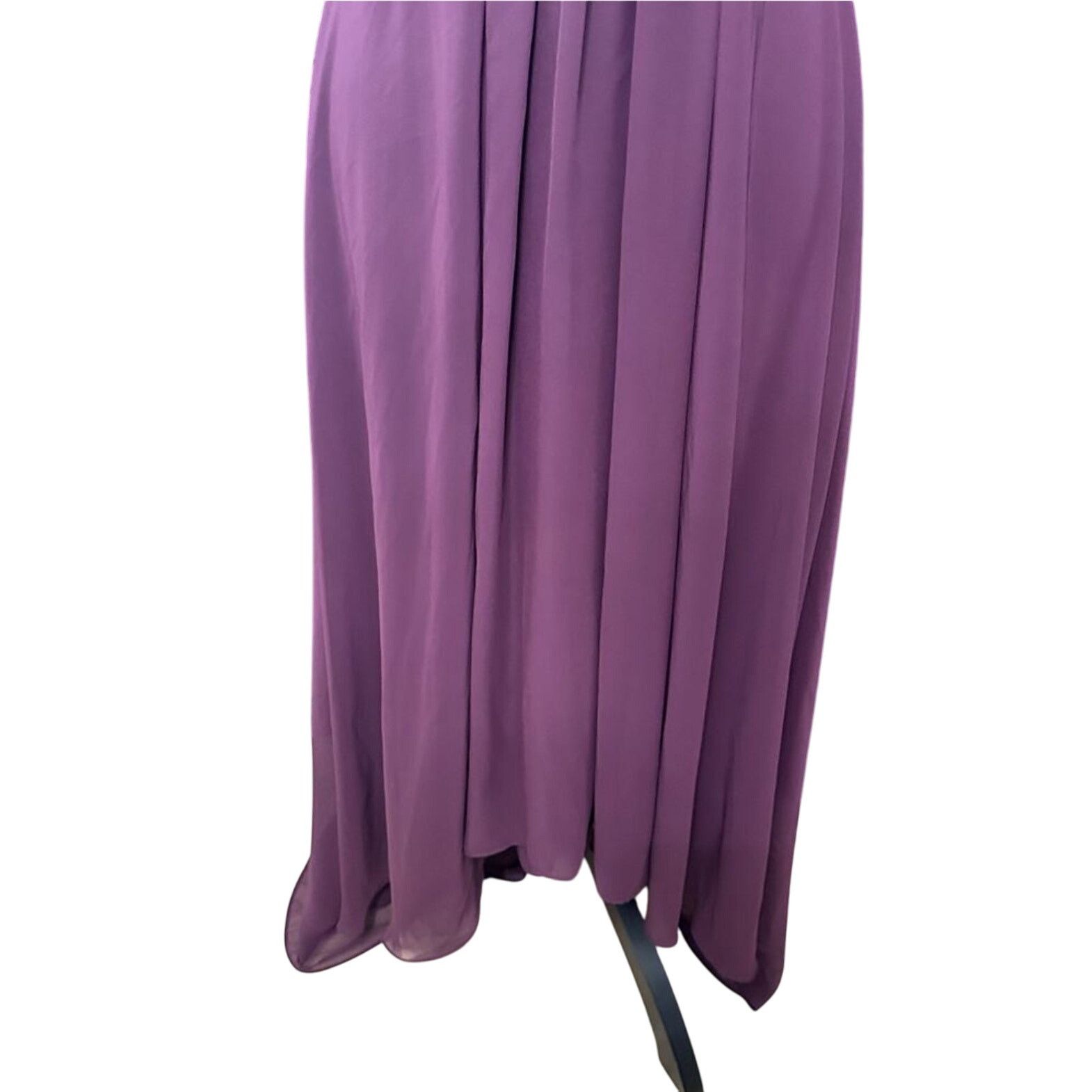Other Eliza J Embellished Chiffon Dress High Low Plum Purple 2 Size XS / US 0-2 / IT 36-38 - 4 Thumbnail