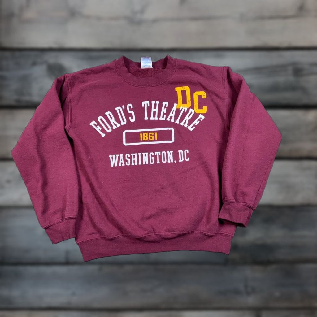 Vintage Ford's Theatre Sweatshirt Washington DC Adult Small Dark Red Crewneck Lincoln Size US S / EU 44-46 / 1 - 1 Thumbnail
