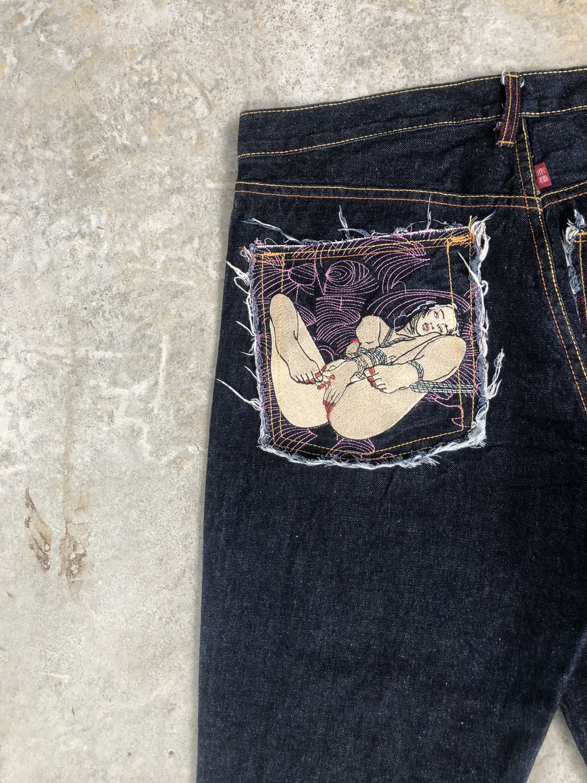 RMC Jeans Red Monkey Company Embroidered Naked Size US 36 / EU 52 - 4 Thumbnail