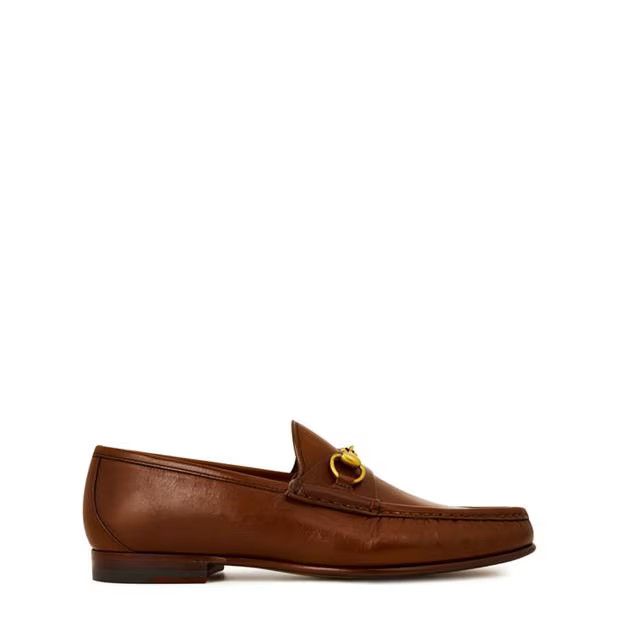 image of Gucci O1G2R1Mq0424 Roos Loafers In Brown Sugar, Men's (Size 10)