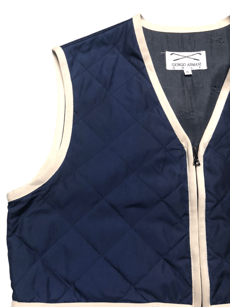 Giorgio Armani Vintage Giorgio Armani Golf Quilted Vest Riri Zipper Size US S / EU 44-46 / 1 - 5 Thumbnail