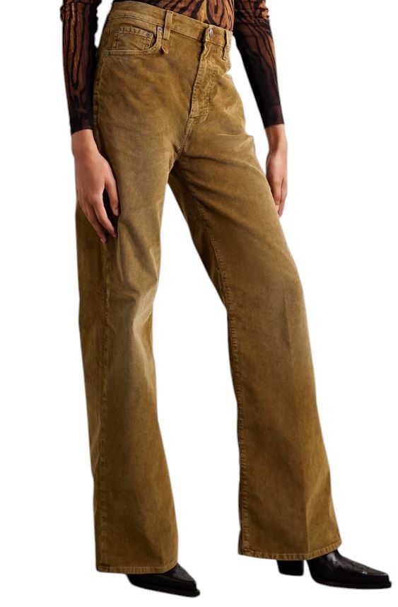 R13 CHARLOTEE 25 Golden Brown Stretch Cord Faded FW25 86539 Size 25" / US 0 / IT 36 - 1 Thumbnail