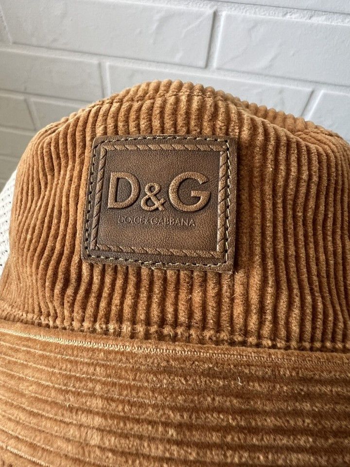 Dolce & Gabbana Dolce & Gabbana Hat Velveteen Fur Cotton Brown Size M Size ONE SIZE - 3 Thumbnail