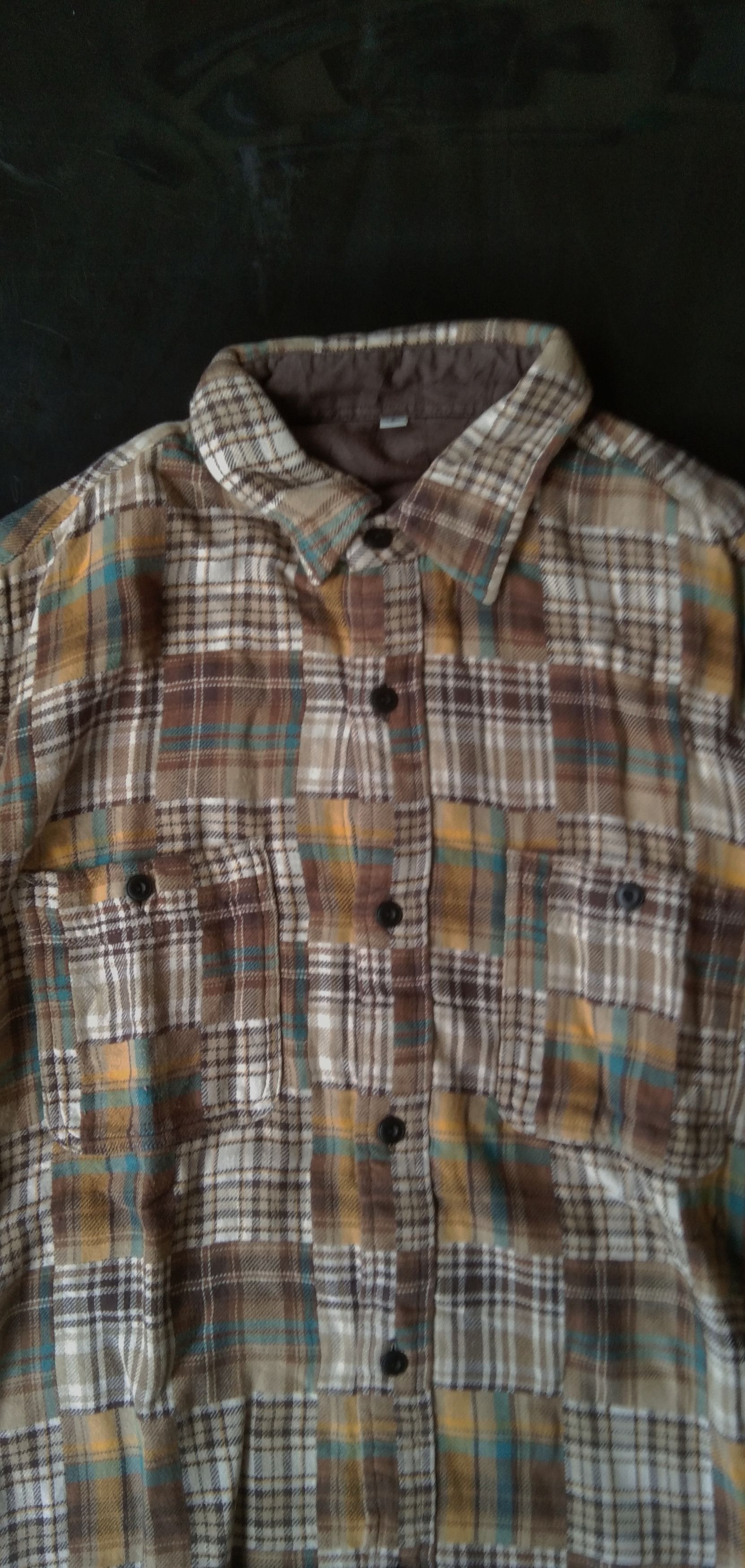 Uniqlo Vintage uniqlo 00s patchwork flanell Size US L / EU 52-54 / 3 - 2 Thumbnail