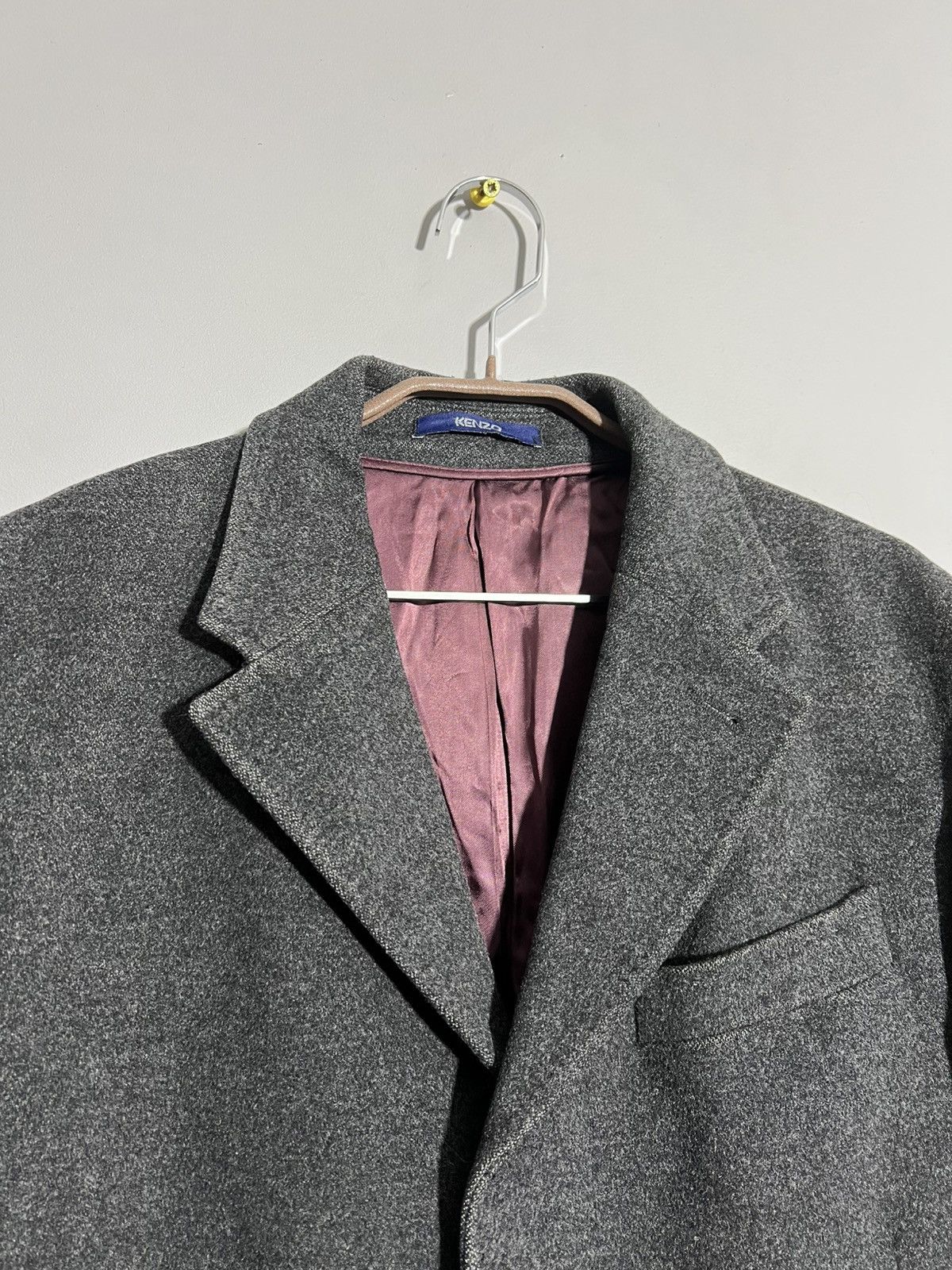 Kenzo × Vintage Vintage Kenzo Homme Wool Gray Coat Jacket Size US M / EU 48-50 / 2 - 9 Thumbnail