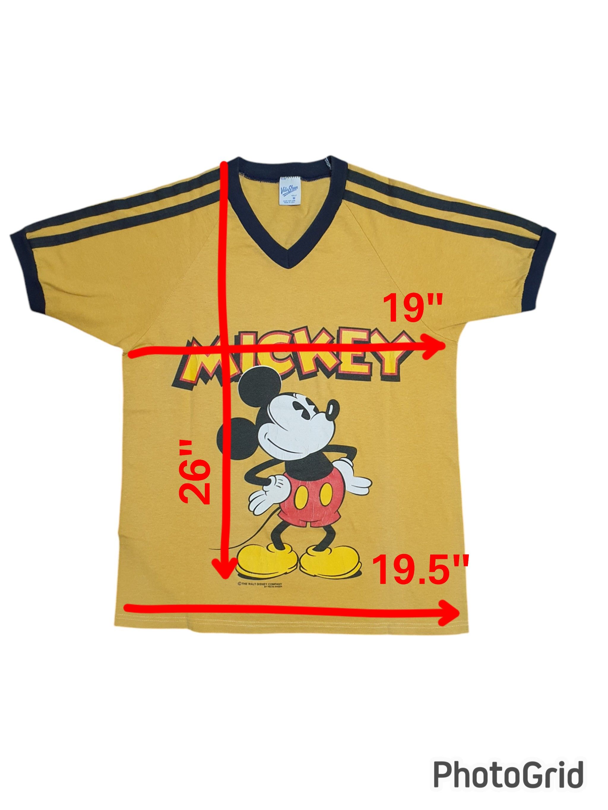 Mickey Mouse × Velva Sheen × Vintage MICKEY MOUSE 90’S VELVA SHEEN 19”/26” VINTAGE T-SHIRT Size US M / EU 48-50 / 2 - 9 Thumbnail