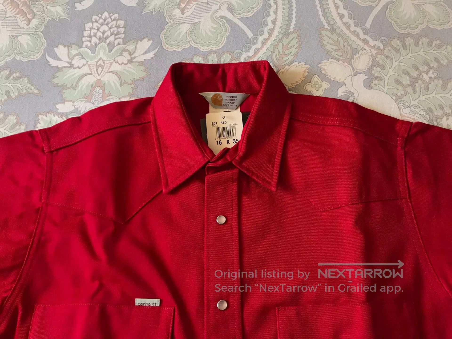 Carhartt Carhartt S01 Red Western Shirt 16×35. Size US M / EU 48-50 / 2 - 3 Thumbnail