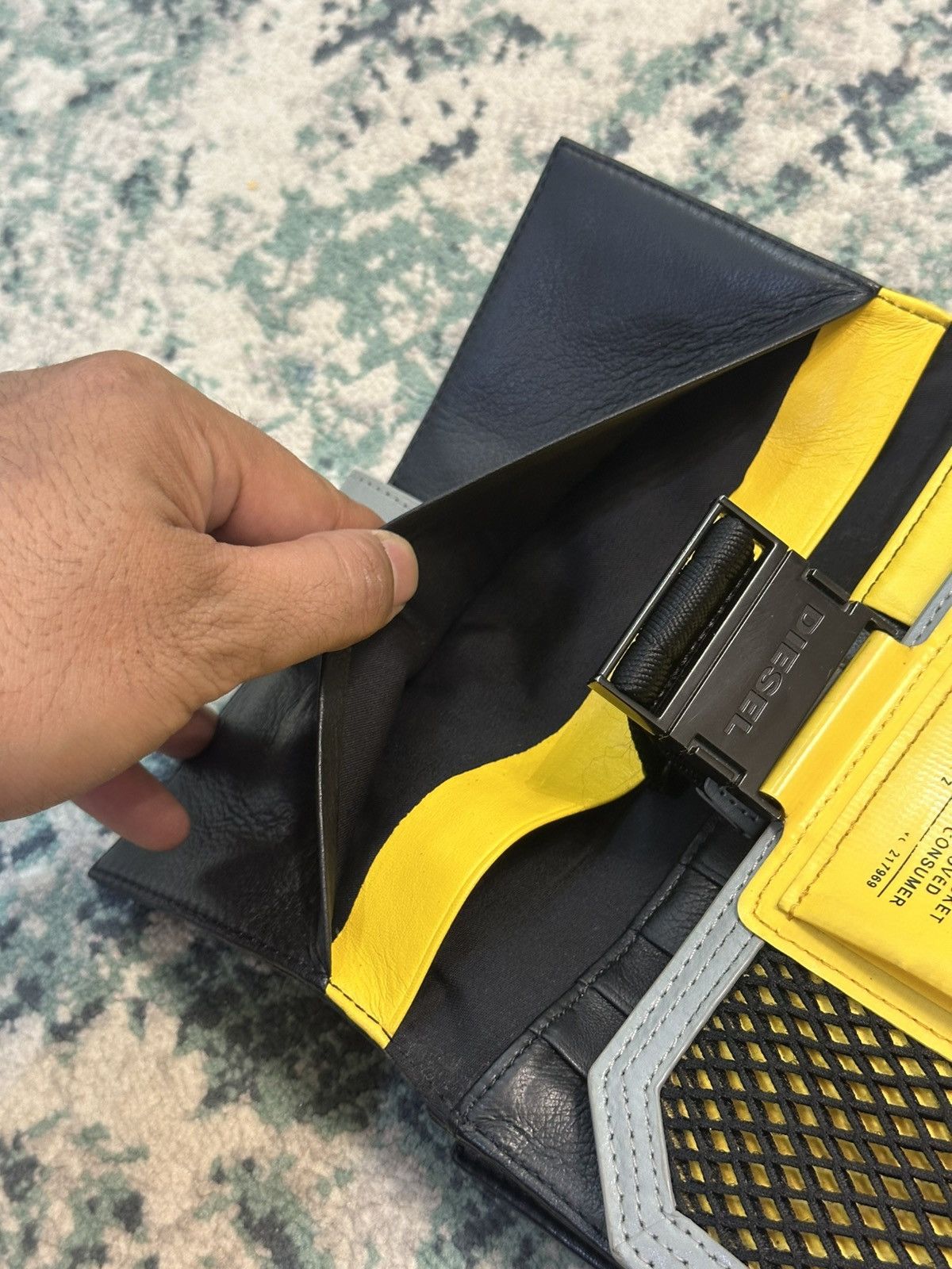 Diesel Diesel Miss-Match Crossbody/Clutch Yellow/Black Bag Size ONE SIZE - 10 Thumbnail