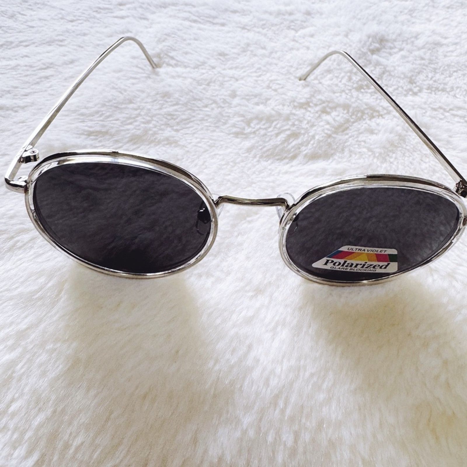 Other Debra Black w/ Silver Rims Round Sunglasses Size ONE SIZE - 4 Thumbnail