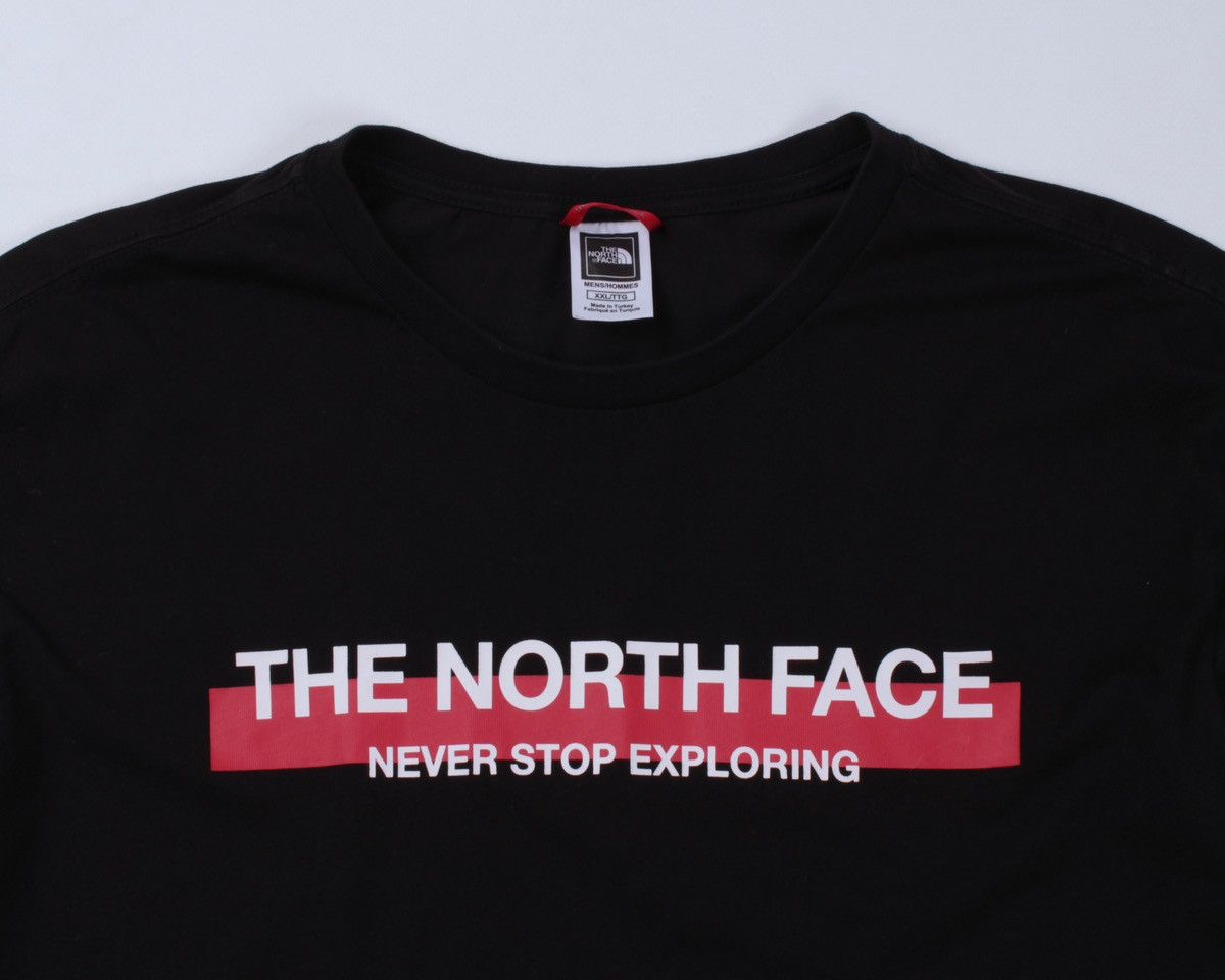 The North Face THE NORTH FACE Printed Logo Black Cotton Long Sleeve T-Shirt Size US XXL / EU 58 / 5 - 8 Thumbnail