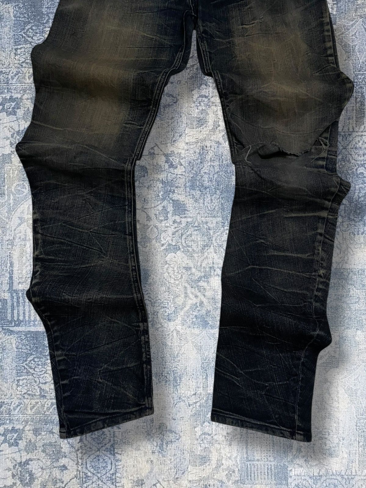 Japanese Brand Vintage 1990s Japan Designer Semantic Iconic Mudwash Denim Size US 34 / EU 50 - 3 Thumbnail