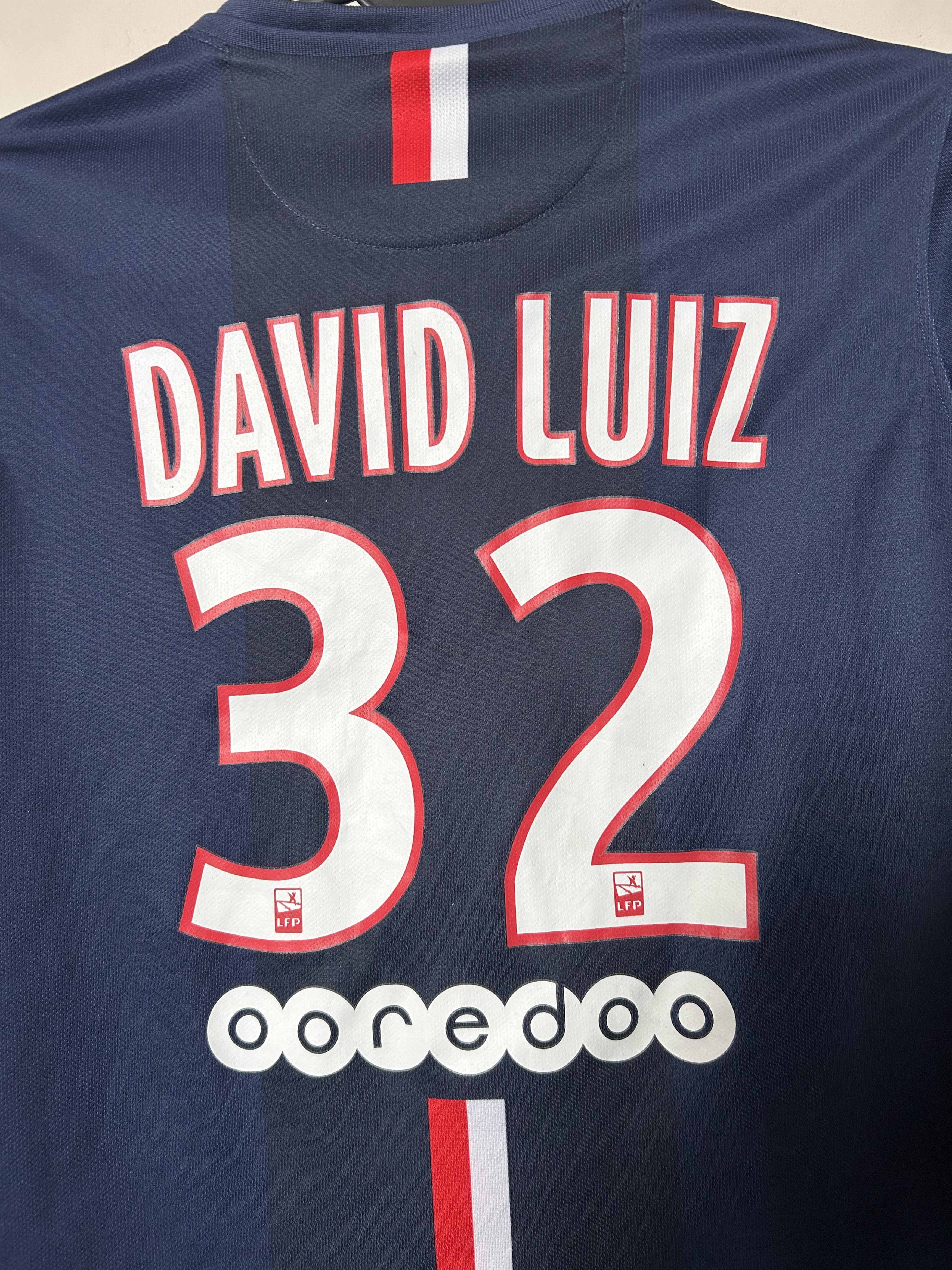 Nike Paris Saint Germain #32 DAVID LUIZ Nike - 2014/2015 147-158 Size US XXS / EU 40 - 2 Thumbnail