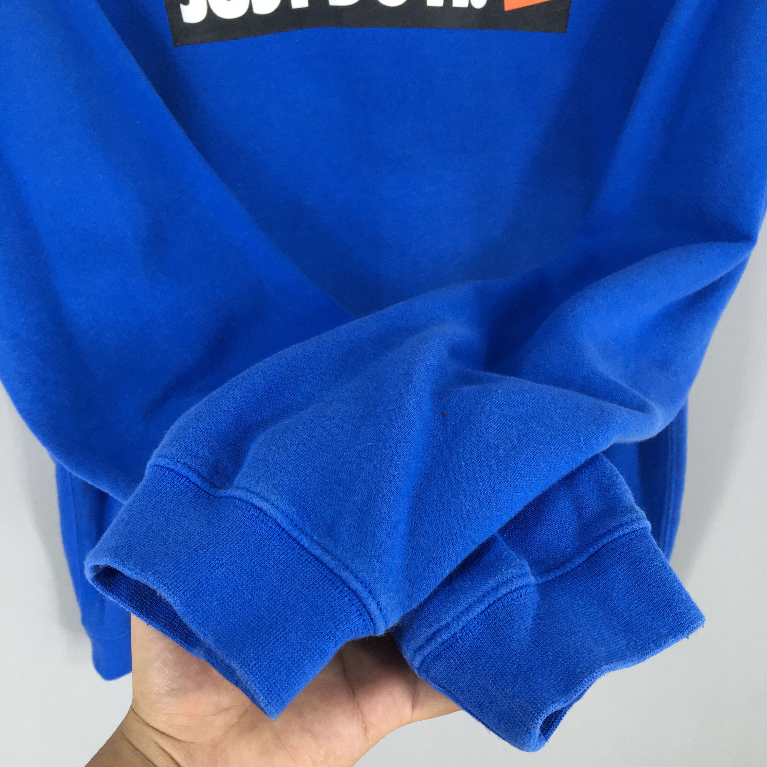 Nike × Vintage Vintage Y2K Nike Just Do It Blue Sweatshirt Large Size US L / EU 52-54 / 3 - 4 Thumbnail