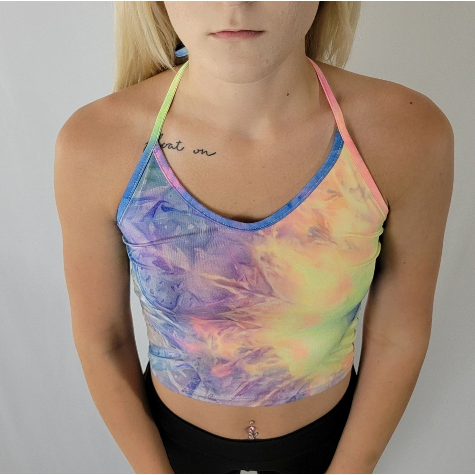 Shein SHEIN Rainbow Tie Dye Cropped Cami Tank Top Size S / US 4 / IT 40 - 5 Thumbnail