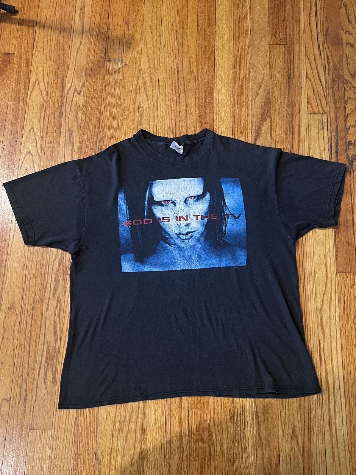 Hanes Hanes Marilyn Manson 'God is in the TV' Shirt Size US XL / EU 56 / 4 - 11 Thumbnail