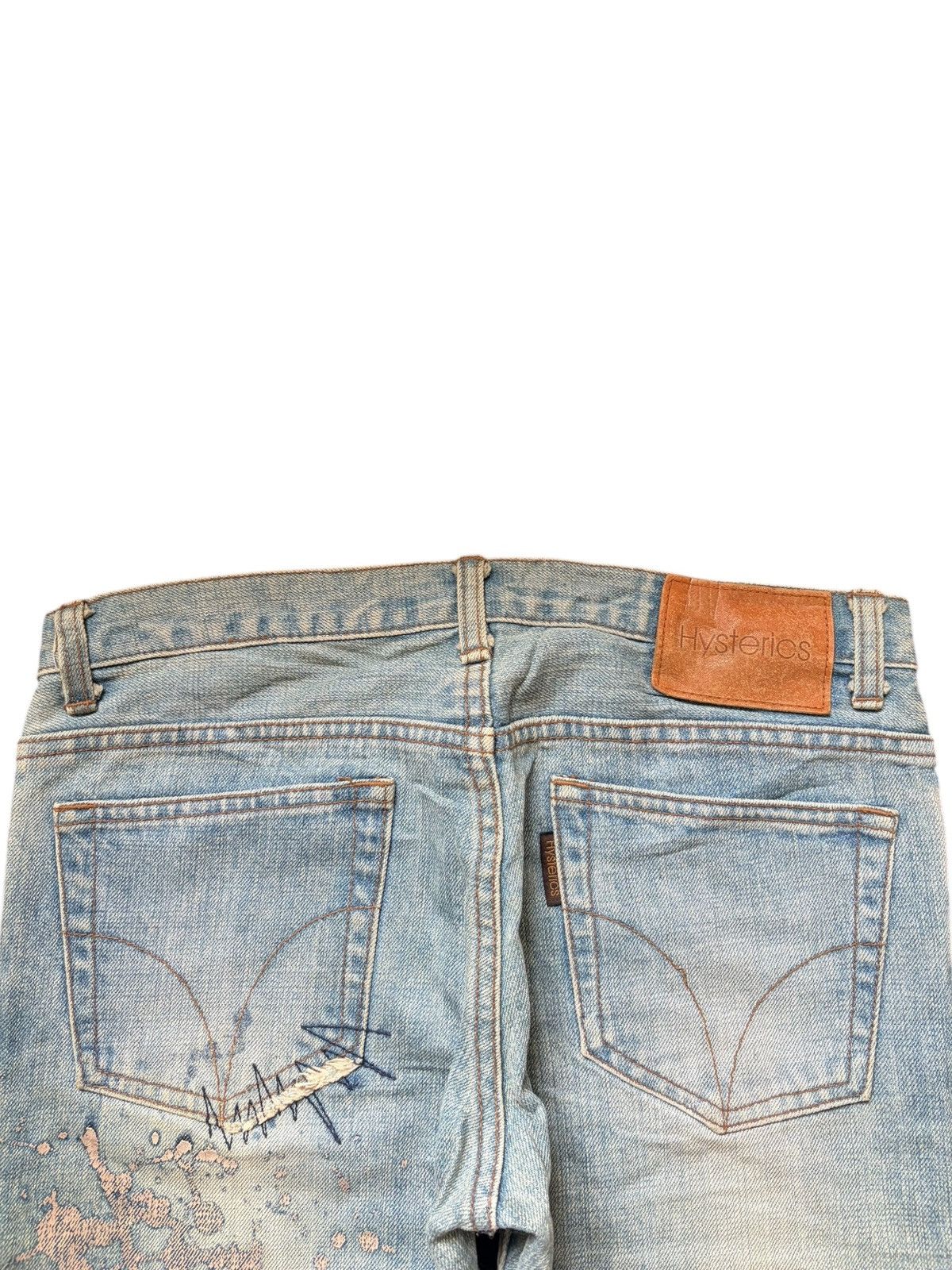 Hysteric Glamour Vintage Hysteric Glamour Distress Low Rise Flare Jeans Size 29" - 4 Thumbnail