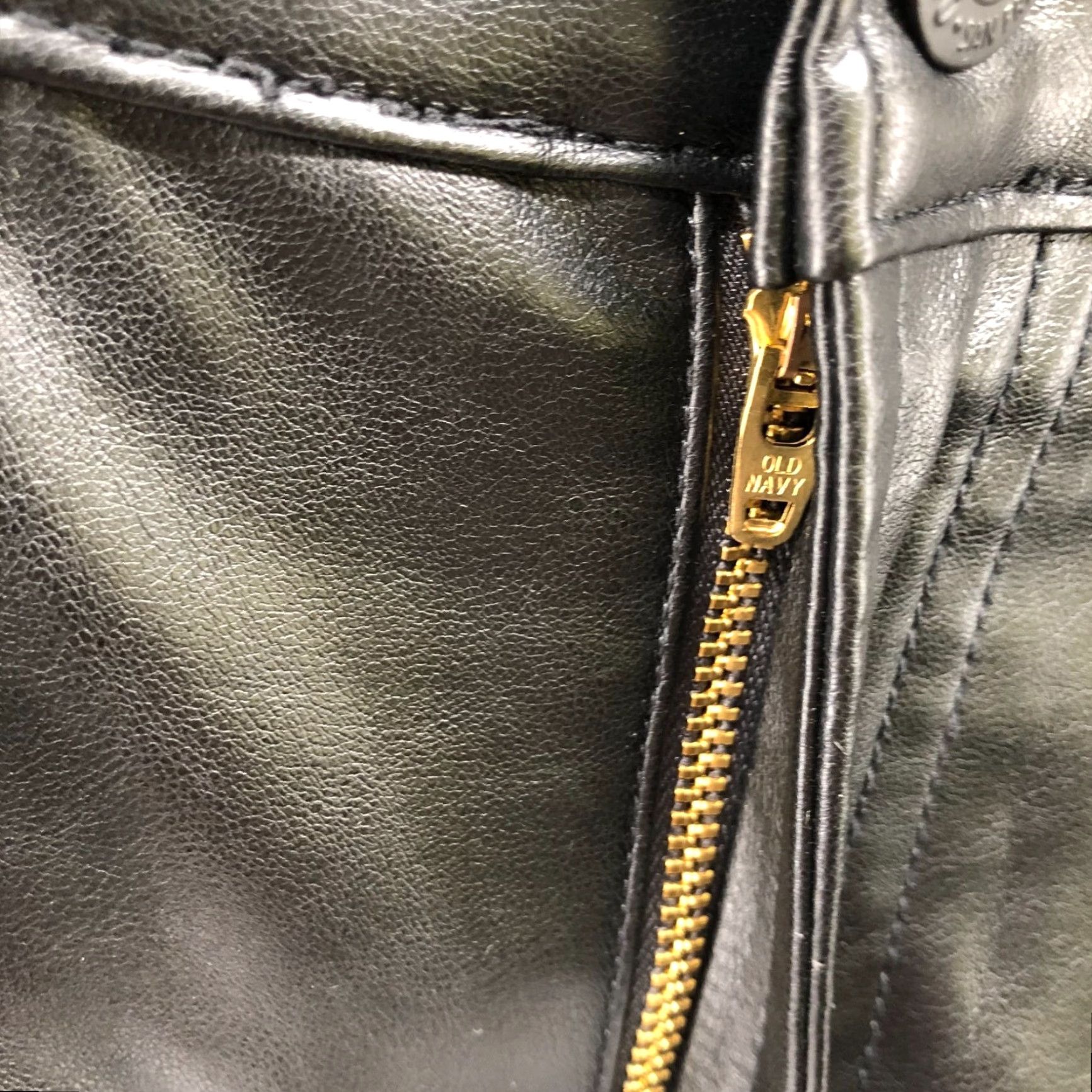 Old Navy Old Navy High Rise OG Loose Faux Leather Pants Womens 8 Black Relaxed Wide Leg Size 30" / US 8 / IT 44 - 5 Thumbnail