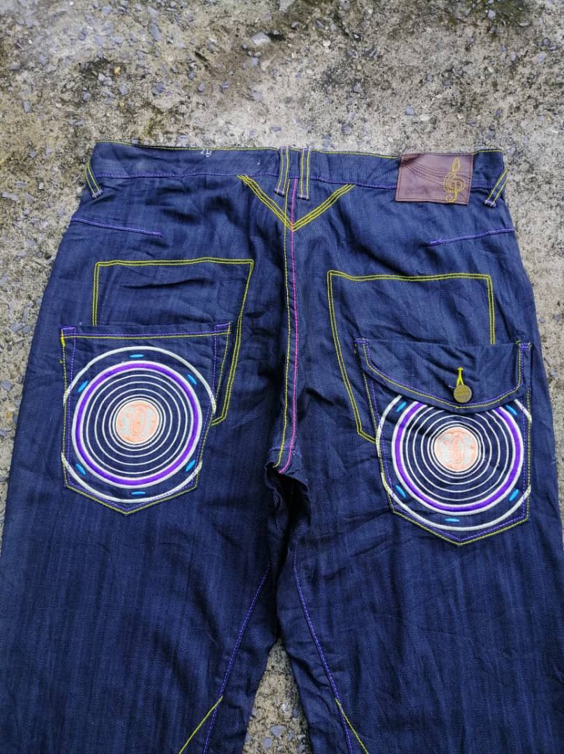 Other Songs Of Freedom Nice Design Denim Jeans Size US 36 / EU 52 - 3 Thumbnail