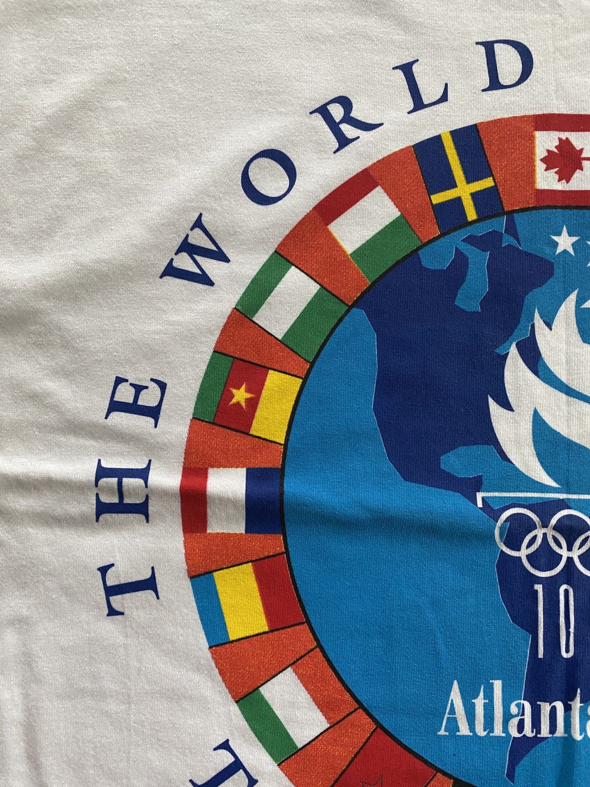 USA Olympics Vintage NWT 1996 Olympics Atlanta World Flags Tee New Size US XL / EU 56 / 4 - 3 Thumbnail