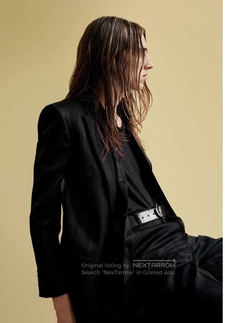 Saint Laurent Paris Saint Laurent Paris Black Enamel Gold Thread Beaded Notche Size US M / EU 48-50 / 2 - 7 Thumbnail