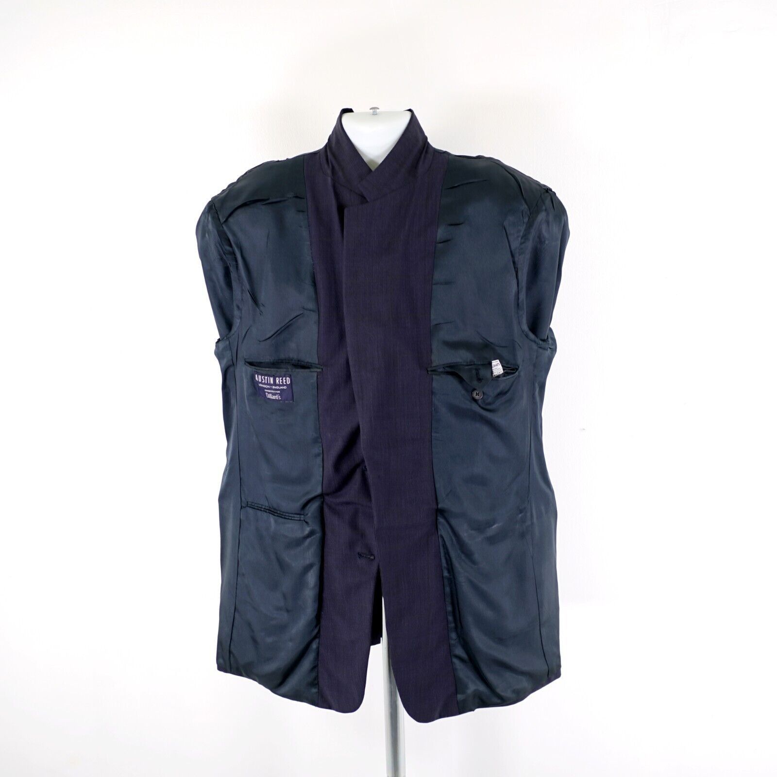 Austin Reed Austin Reed Wool Blue Glen Plaid Suit 42L 37/32 W/ Brown Win Size 42L - 12 Thumbnail