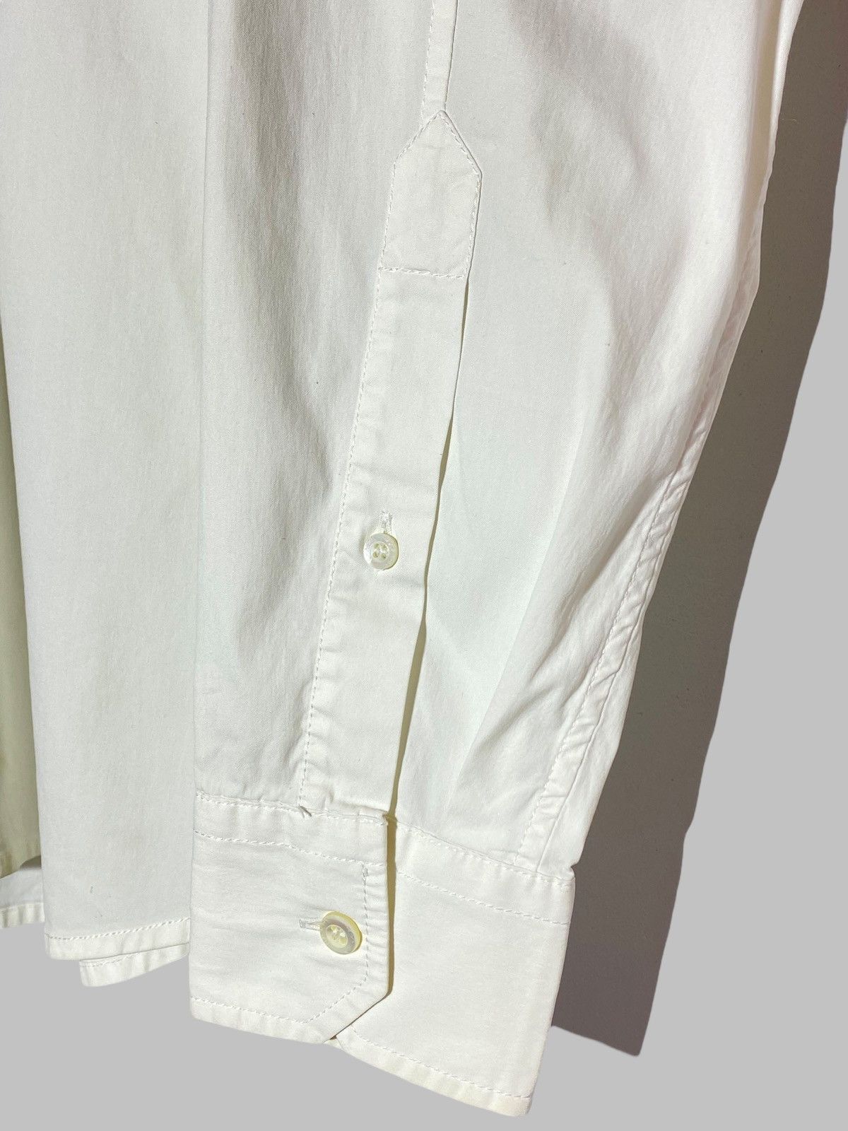 Prada Prada Tab Logo White Elastic Cotton Blend Pocket Shirt Size US M / EU 48-50 / 2 - 8 Thumbnail