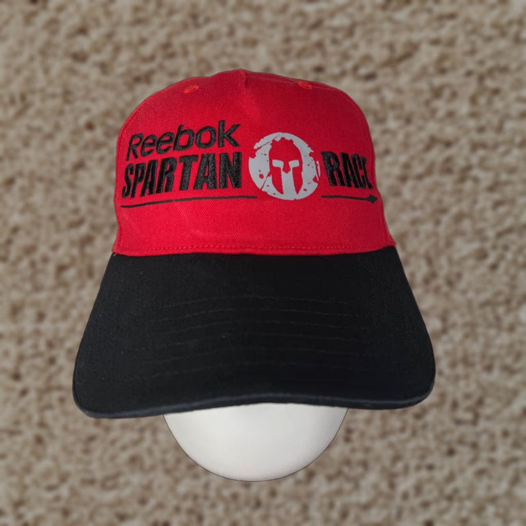 Reebok VINTAGE Reebok Hat Cap Baseball One Size Red Cotton Twill Obstacle Course Race Logo Adjustable Unisex Adults Size ONE SIZE - 1 Thumbnail