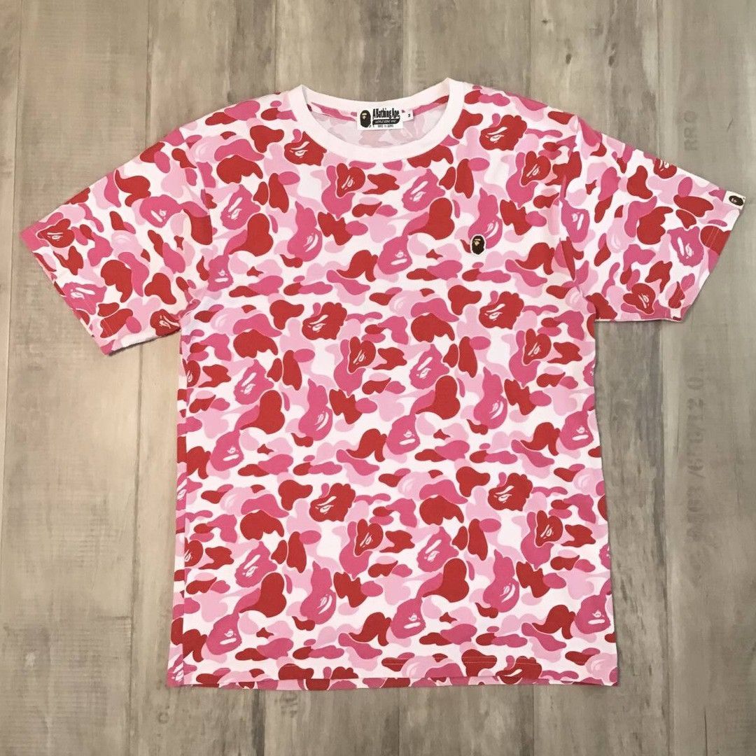 Bape BAPE ABC camo pink ape head logo T-shirt a bathing ape Size US M / EU 48-50 / 2 - 1 Thumbnail