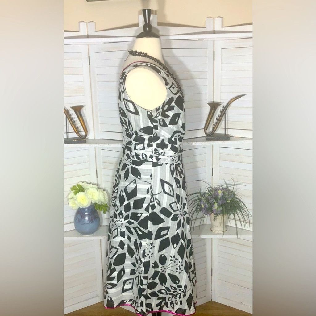 Vintage NWT Lane Bryant plus size Black White Floral Dress Sz 22 Size 3XL / US 20-22 - 3 Thumbnail