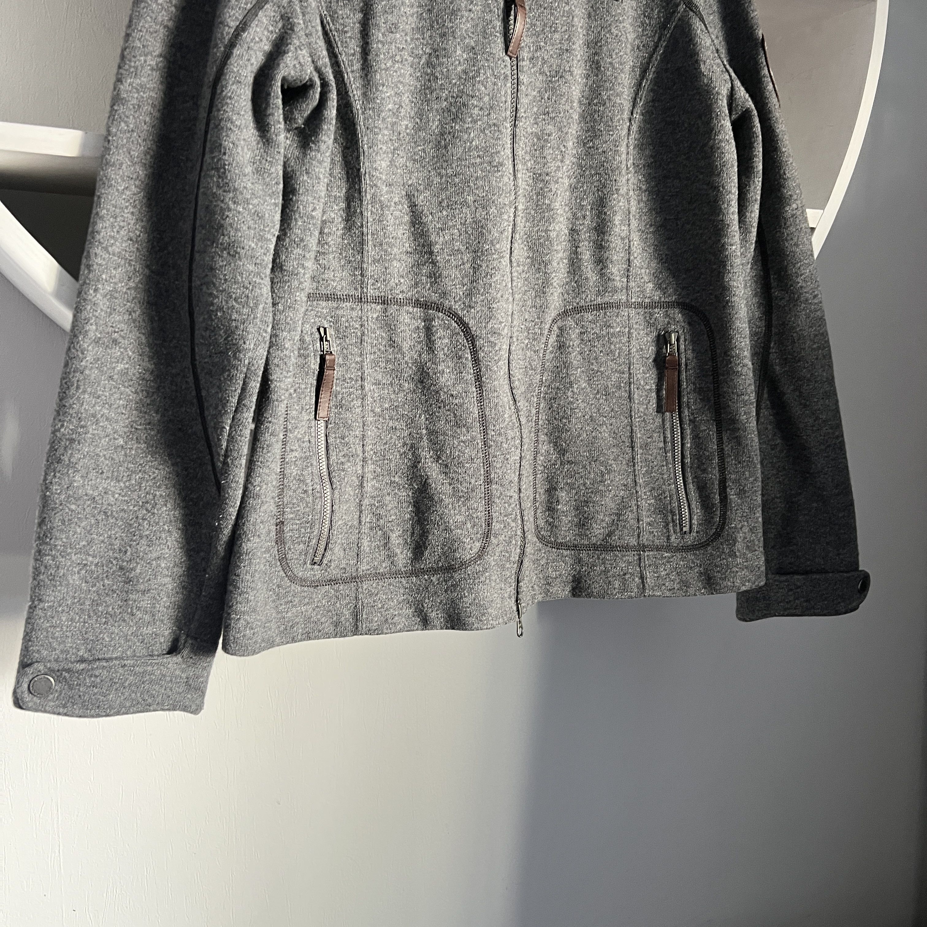 Patagonia SCHOFFEL MOUNTAINEERING Wool Zip Jacket Leather Details Size M / US 6-8 / IT 42-44 - 5 Thumbnail