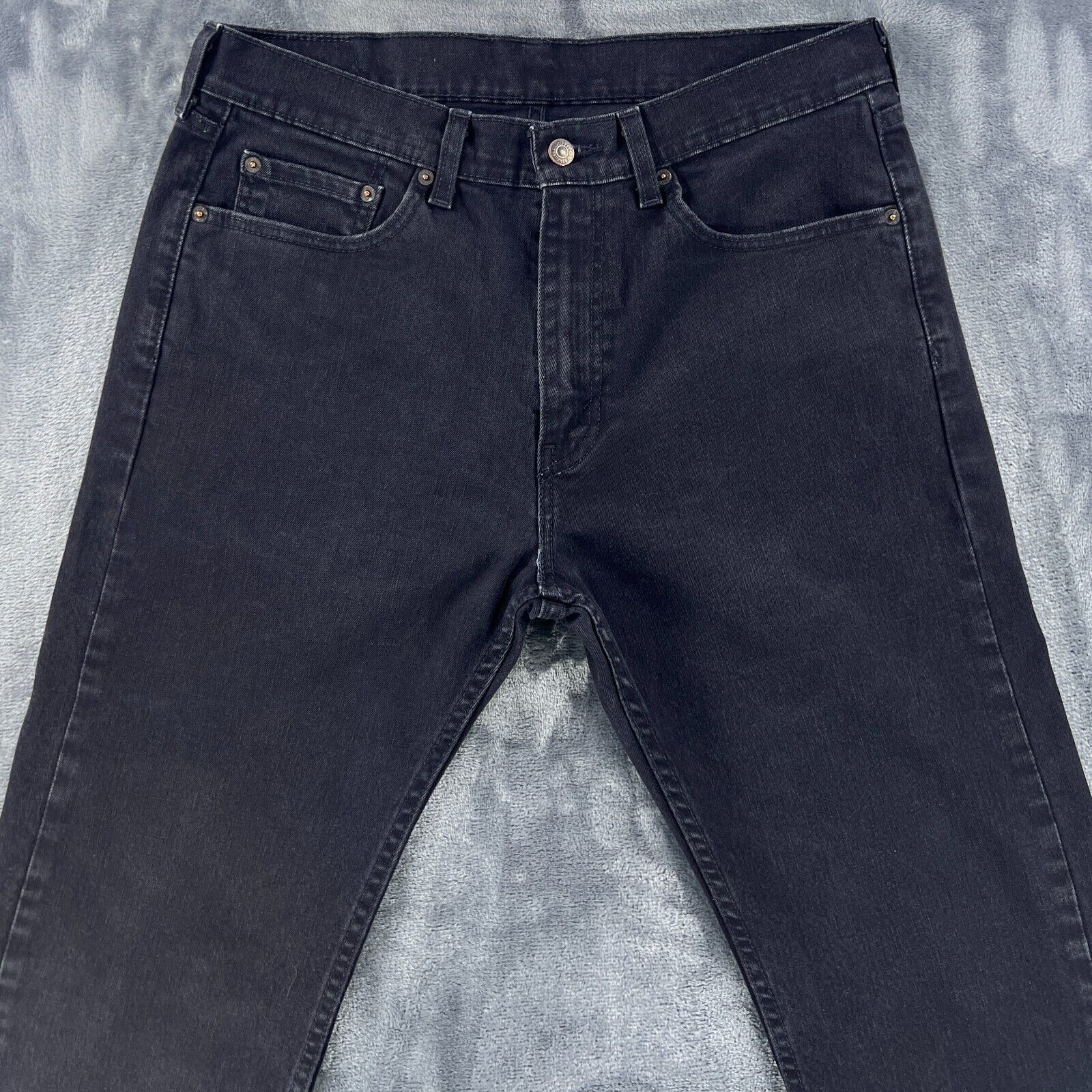 Levi's Levis 505 Jeans Men 33x34 Black Straight Denim Y2K Skate Emo Size US 33 - 3 Thumbnail