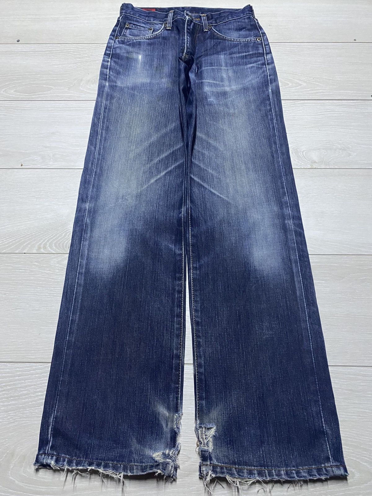 Edwin Vintage Edwin 503 Faded Wash Distressed Jeans Size US 27 - 1 Thumbnail
