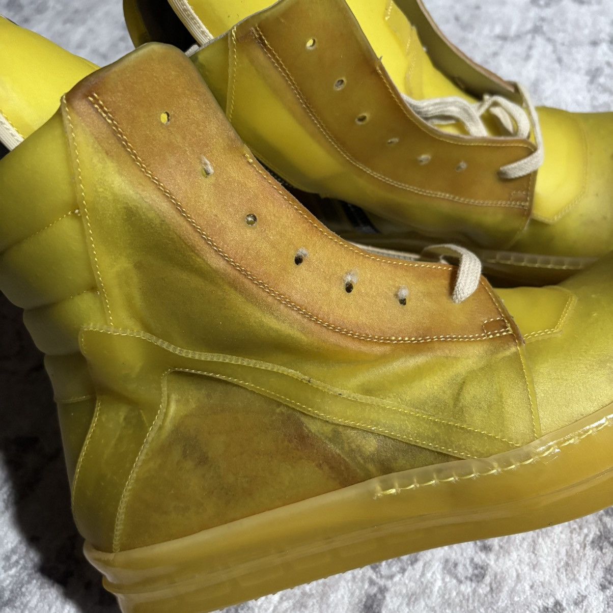 Rick Owens Rick Owens SS23 EDFU Geobasket Sneakers Lemon | Size 44 Size US 11 / EU 44 - 2 Thumbnail