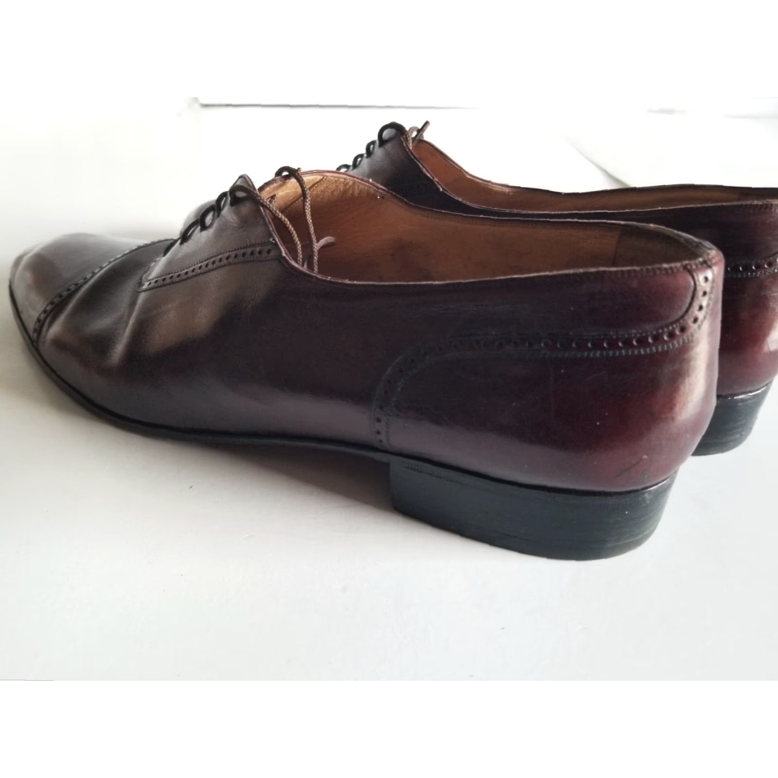 Cole Haan Cole Haan Mens Dress Shoe Oxfords 11 D Brown Leather Cap Toe Made In Italy Size ONE SIZE - 4 Thumbnail