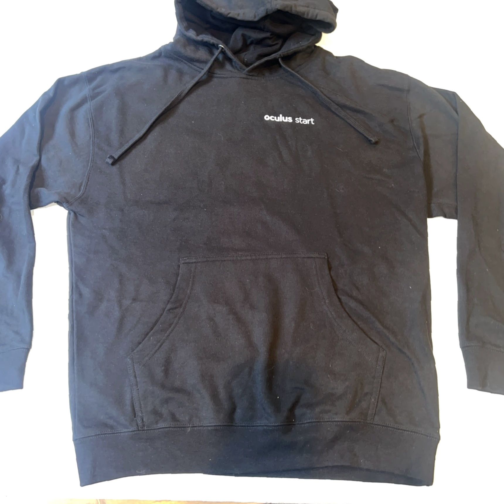 Vintage Rare Meta Facebook Oculus Start Logo Sweatshirt Hoodie L Black New Mens Regular Pullover Hooded Graphic Print Tech Geek Size US L / EU 52-54 / 3 - 2 Thumbnail