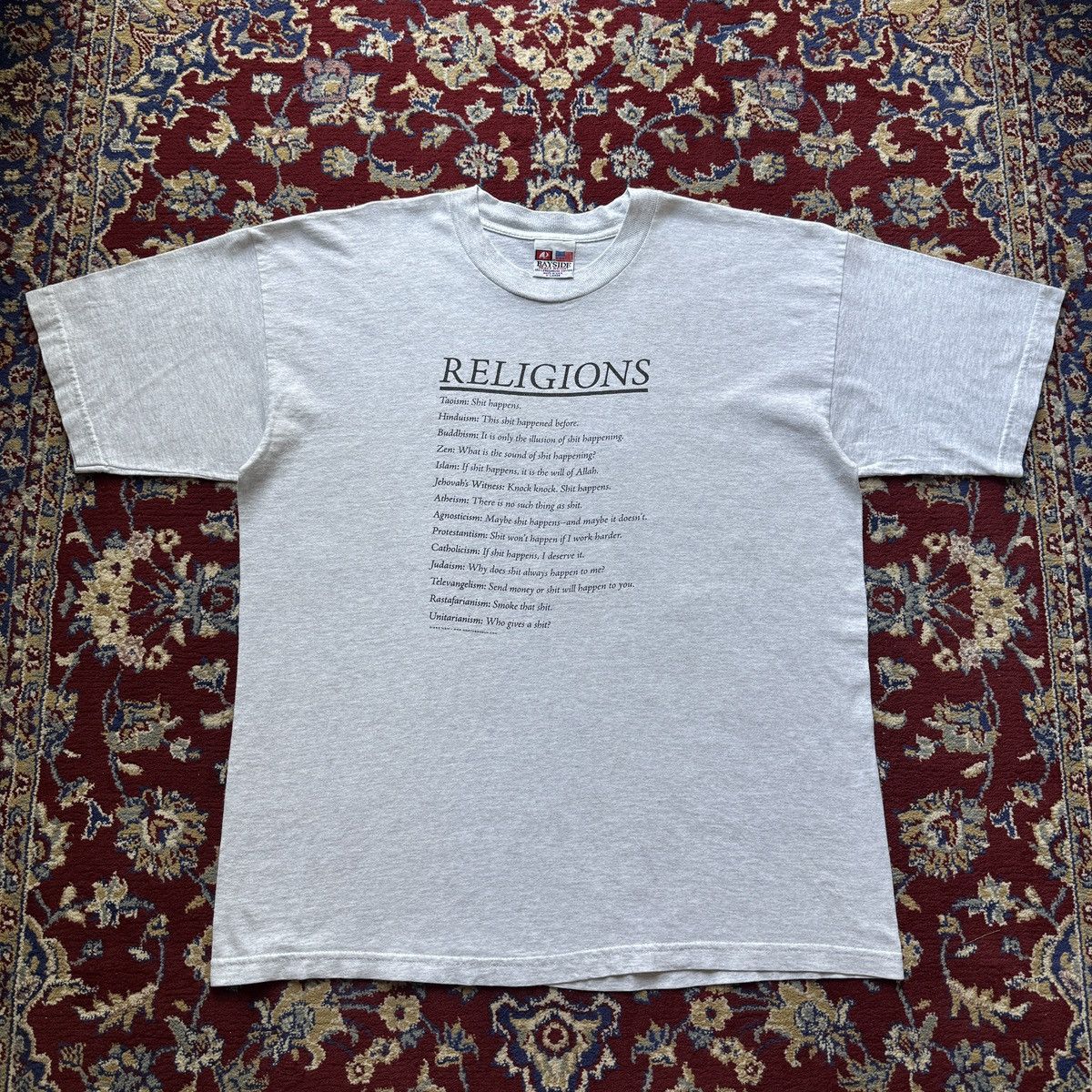 Vintage Vintage 1999 Religions of the world 90s humor funny Tee Size US XL / EU 56 / 4 - 2 Thumbnail