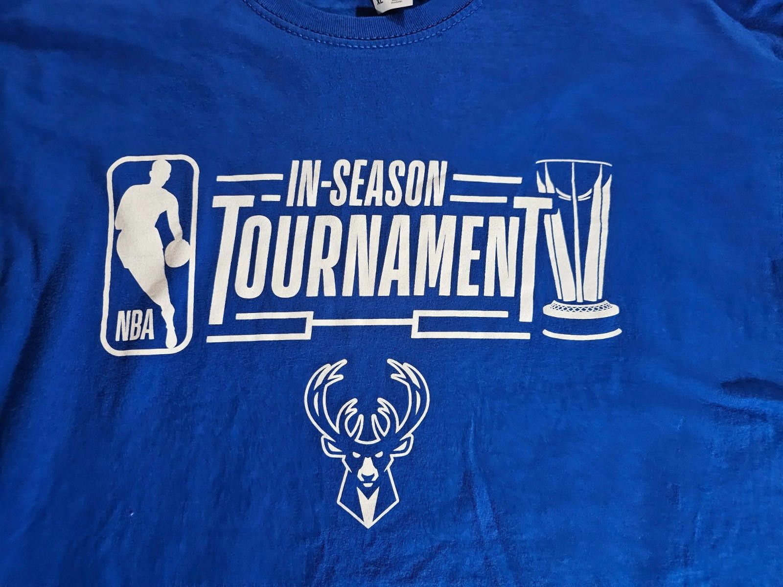 Designer 2023 NBA In Season Tournament Shirt Milwaukee Bucks Mens XL Size ONE SIZE - 2 Thumbnail