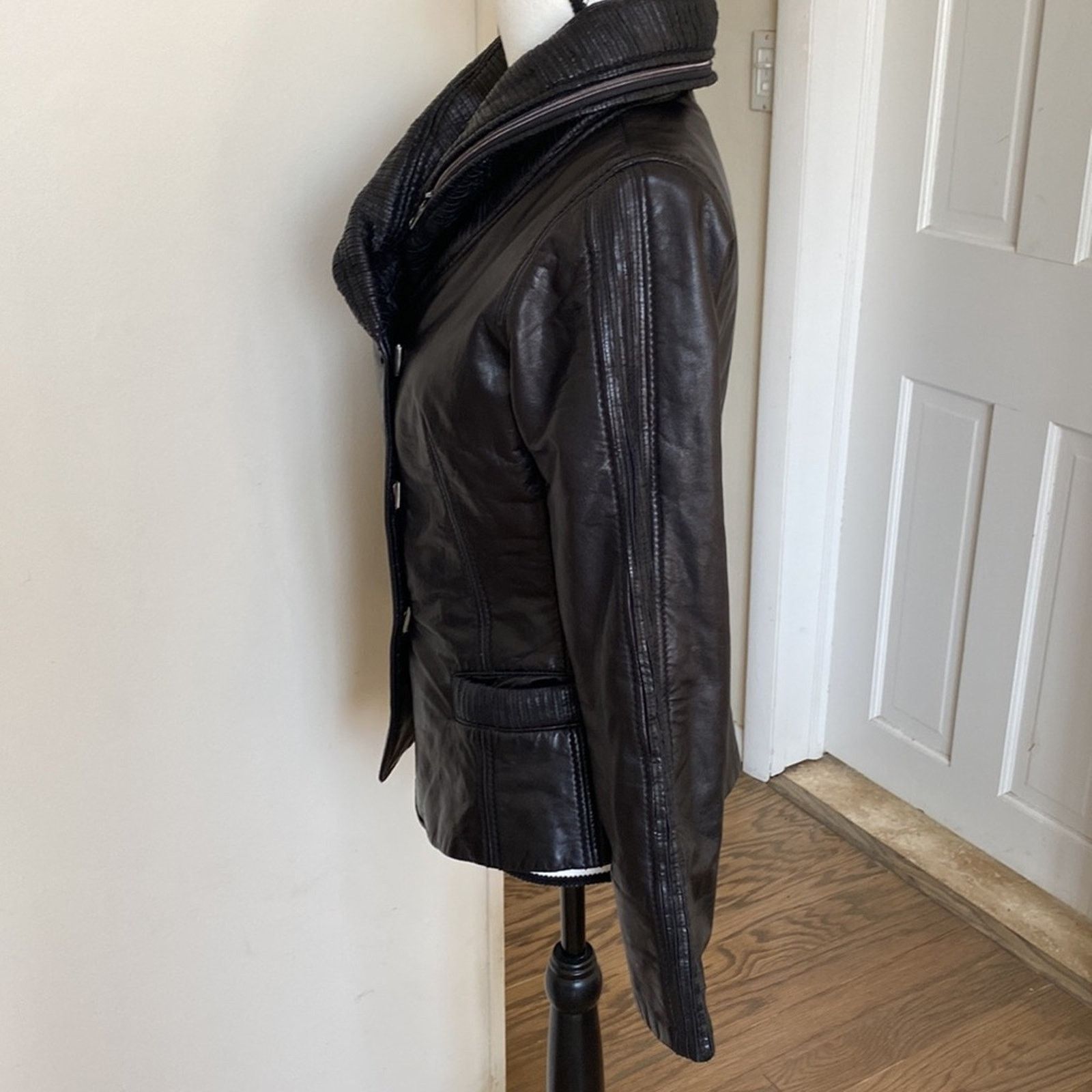 Other Sylvie Schimmel Paris Soft Calf Leather Jacket Size 36 Size XS / US 0-2 / IT 36-38 - 3 Thumbnail