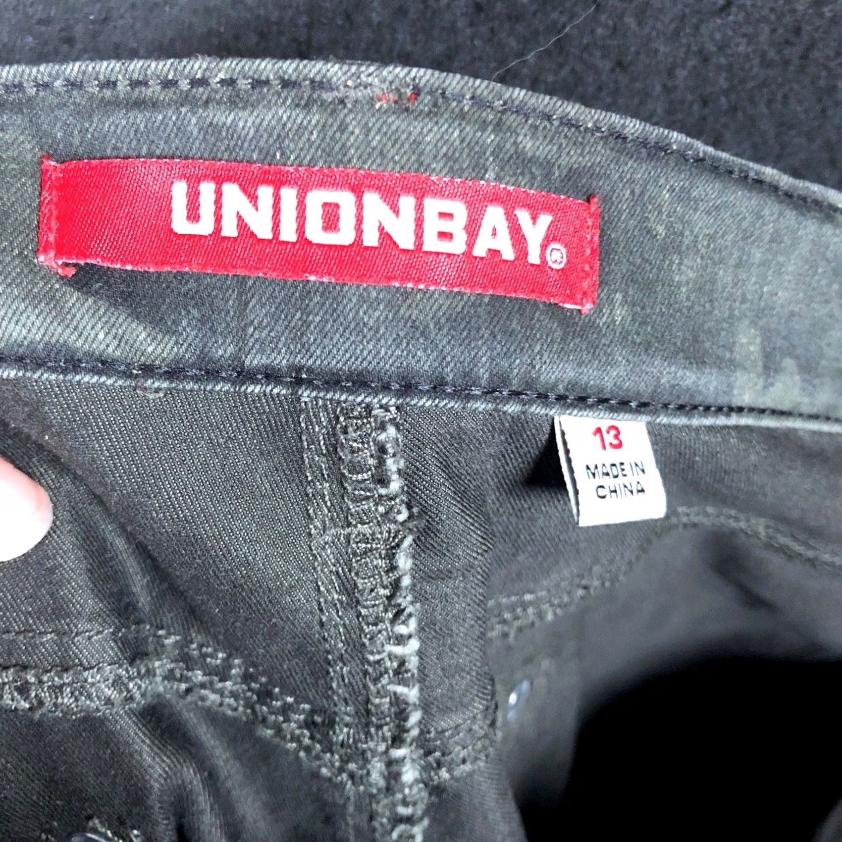Vintage Union Bay Jeans Camouflage Denim Mid Rise Skinny Stretch Womens 13 Green Cargo Streetwear Casual Mens? Girls? Wait. Size 34" / US 12 / IT 48 - 4 Thumbnail